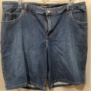 Lee Relaxed Fit Dark Blue Denim Jean Shorts